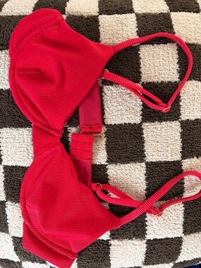 Beach Riot Camilla Red Bikini Top
